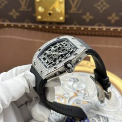 Đồng Hồ Richard Mille RM67-01 Chế Tác Mặt Lộ Cơ Vỏ Đính Full Kim Cương Moissanite 38.7x47 (2)