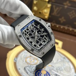 Đồng Hồ Richard Mille RM67-01 Chế Tác Mặt Lộ Cơ Vỏ Đính Full Kim Cương Moissanite 38.7x47 (2)