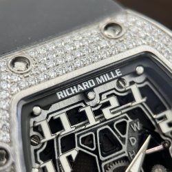 Đồng Hồ Richard Mille RM67-01 Chế Tác Mặt Lộ Cơ Vỏ Đính Full Kim Cương Moissanite 38.7x47 (2)