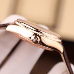 Đồng Hồ Rolex Cellini Dual Time 50525 Chế Tác Mặt Trắng Vỏ Bọc Vàng Thật 18K 39mm (1)
