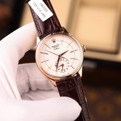 Đồng Hồ Rolex Cellini Dual Time 50525 Chế Tác Mặt Trắng Vỏ Bọc Vàng Thật 18K 39mm (1)