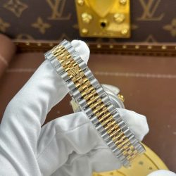 Đồng Hồ Rolex DateJust Replica 11 Mặt Khảm Xà Cừ Nâu Nhà Máy AR 31mm (2)