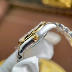 Đồng Hồ Rolex DateJust Replica 11 Mặt Khảm Xà Cừ Nâu Nhà Máy AR 31mm (2)