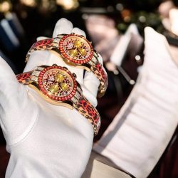 Đồng Hồ Rolex Daytona 116598SACO Leopard Họa Tiết Da Báo Chế Tác Bọc Vàng Thật 18K + Đính Kim Cương Moissanite 40mm (2)