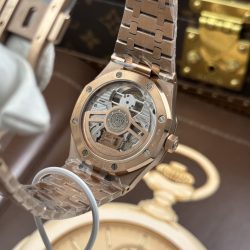 Đồng Hồ Audemars Piguet Rep 11 Royal Oak Selfwinding Flying Tourbillon 26730 Mặt Xanh Khói Vỏ Mạ Vàng Hồng 41mm (2)