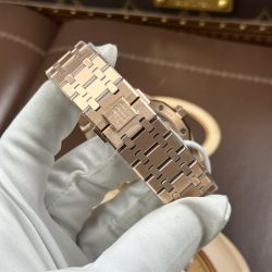 Đồng Hồ Audemars Piguet Rep 11 Royal Oak Selfwinding Flying Tourbillon 26730 Mặt Xanh Khói Vỏ Mạ Vàng Hồng 41mm (2)