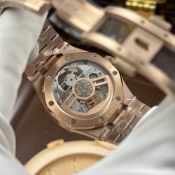 Đồng Hồ Audemars Piguet Rep 11 Royal Oak Selfwinding Flying Tourbillon 26730 Mặt Xanh Khói Vỏ Mạ Vàng Hồng 41mm (2)