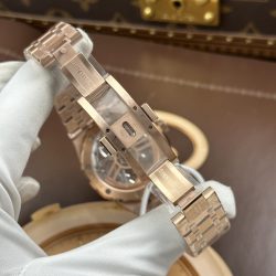 Đồng Hồ Audemars Piguet Rep 11 Royal Oak Selfwinding Flying Tourbillon 26730 Mặt Xanh Khói Vỏ Mạ Vàng Hồng 41mm (2)
