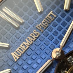 Đồng Hồ Audemars Piguet Rep 11 Royal Oak Selfwinding Flying Tourbillon 26730 Mặt Xanh Khói Vỏ Mạ Vàng Hồng 41mm (2)