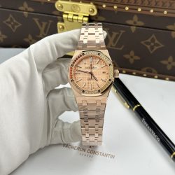 Đồng Hồ Audemars Piguet Royal Oak 15451OR Replica 11 Vỏ Mạ Vàng Hồng Máy Cơ Thuỵ Sỹ 37mm (2)