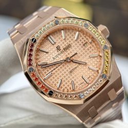Đồng Hồ Audemars Piguet Royal Oak 15451OR Replica 11 Vỏ Mạ Vàng Hồng Máy Cơ Thuỵ Sỹ 37mm (2)
