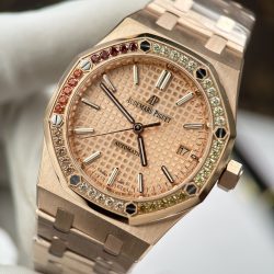Đồng Hồ Audemars Piguet Royal Oak 15451OR Replica 11 Vỏ Mạ Vàng Hồng Máy Cơ Thuỵ Sỹ 37mm (2)