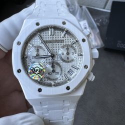 Đồng Hồ Audemars Piguet Royal Oak 26240 Chế Tác Vỏ Gốm Mặt Trắng Xưởng APS 41mm (1)