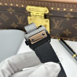 Đồng Hồ Cartier Santos Fake Cao Cấp Mặt Đen Viền Vàng Hồng Máy Cơ Tự Động 51.1×41 (2)