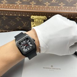 Đồng Hồ Cartier Santos Replica 11 Màu Đen Máy Cơ Tự Động 51.1x41 (2)