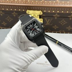 Đồng Hồ Cartier Santos Replica 11 Màu Đen Máy Cơ Tự Động 51.1x41 (2)