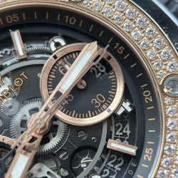 Đồng Hồ Hublot Big Bang Unico King Gold Replica 11 Đính Full Đá Máy Cơ Thuỵ Sỹ 45mm (2)