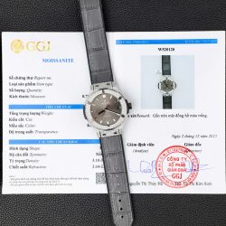 Đồng Hồ Hublot Classic Fusion Màu Xám Chế Tác Đính Kim Cương Moissanite HongKong 38mm (2)