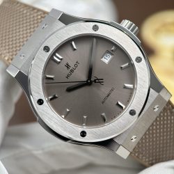 Đồng Hồ Hublot Classic Fusion Replica 11 Màu Nâu Xám Nhà Máy JJZ 42mm (2)