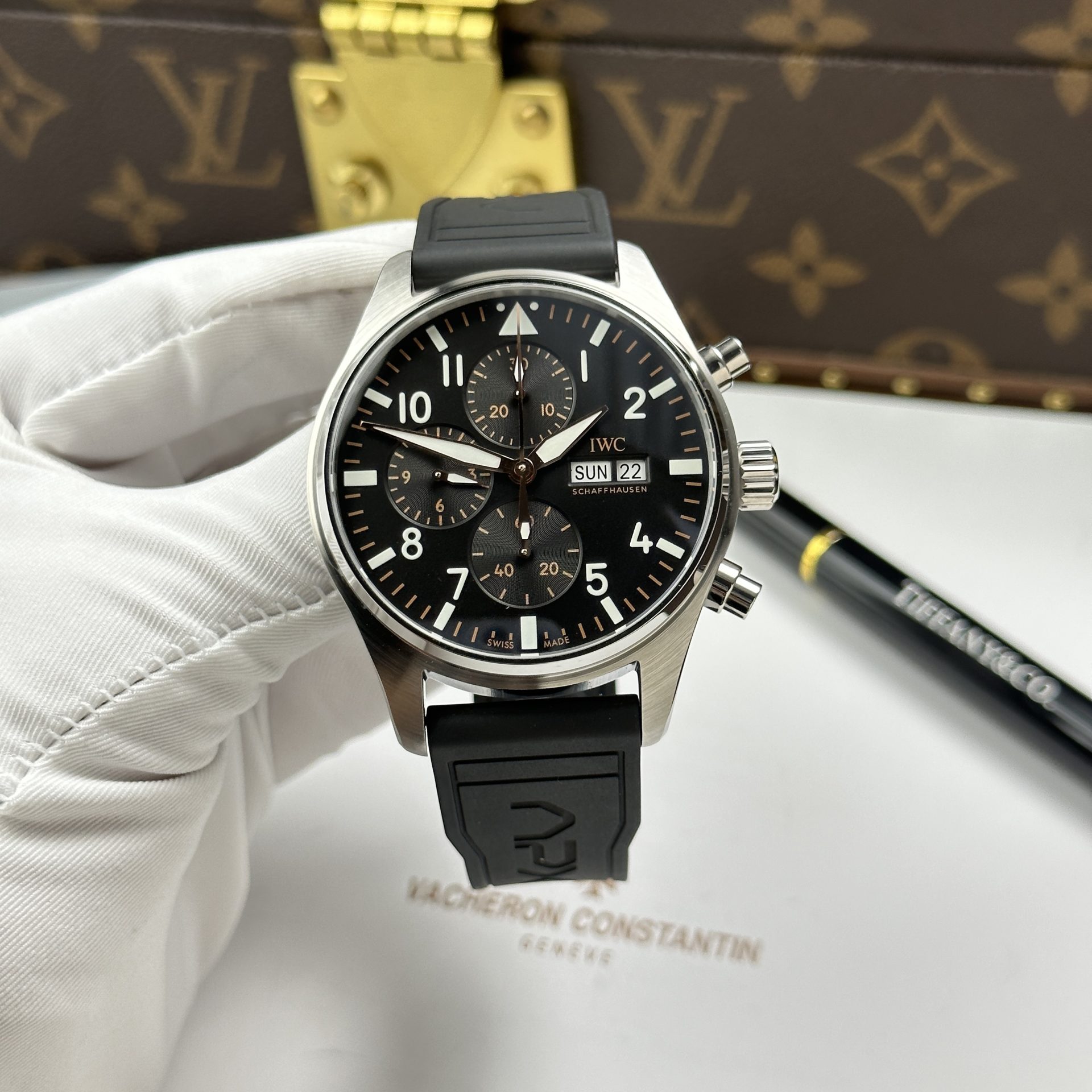 Đồng Hồ IWC Pilot’s Chronograph APXGP IW378009 Replica 11 Mặt Đen Máy Cơ Thuỵ Sỹ 43mm (2)
