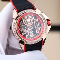 Đồng Hồ Jacob & Co Replica 11 CR7 Epic X Flight Of CR7 Màu Đỏ Viền Đính Đá Baguette 44mm (2)