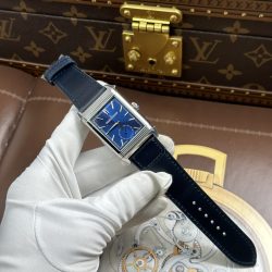 Đồng Hồ Jaeger LeCoultre Rep 11 Master Reverso Tribute Small Seconds 2 Mặt Xám Và Xanh Dương 28 (2)