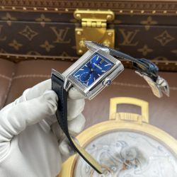 Đồng Hồ Jaeger LeCoultre Rep 11 Master Reverso Tribute Small Seconds 2 Mặt Xám Và Xanh Dương 28 (2)