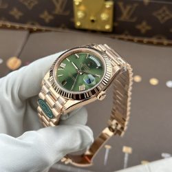 Đồng Hồ Nam Rolex Day-Date Chế Tác Mặt Xanh Lá Cây Bộ Máy Calibre 3255 Nhà Máy RC 40mm (2)