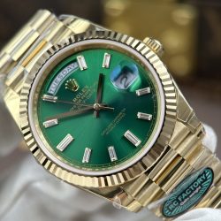 Đồng Hồ Nam Rolex Day-Date Replica 11 Mặt Xanh Lá Bộ Chuyển Động Calibre 3255 Nhà Máy RC 40mm (2)