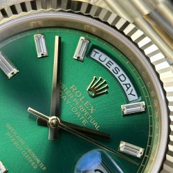 Đồng Hồ Nam Rolex Day-Date Replica 11 Mặt Xanh Lá Bộ Chuyển Động Calibre 3255 Nhà Máy RC 40mm (2)