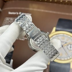 Đồng Hồ Nữ Omega De Ville Prestige Replica 11 Nữ Mặt Số Khảm Xà Cừ Trắng 34mm (2)