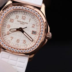 Đồng Hồ Nữ Patek Philippe Aquanaut 5067 Chế Tác Bọc Vàng Thật Viền Đính Moissanite 35 (2)