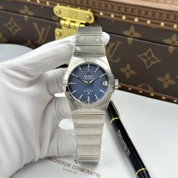 Đồng Hồ Omega Constellation Replica 11 Mặt Xanh Dương Máy Cơ Thuỵ Sỹ 38mm (2)
