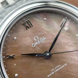 Đồng Hồ Omega De Ville Prestige Chế Tác Mặt Khảm Xà Cừ Nâu Máy Cơ Thuỵ Sỹ 34mm (2)