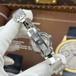 Đồng Hồ Omega De Ville Prestige Rep Cao Cấp Mặt Số Màu Xanh Dương Máy Cơ Thuỵ Sỹ 34mm (2)