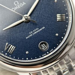 Đồng Hồ Omega De Ville Prestige Rep Cao Cấp Mặt Số Màu Xanh Dương Máy Cơ Thuỵ Sỹ 34mm (2)