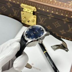 Đồng Hồ Omega Rep Cao Cấp De Ville Co-Axial Chronometer 8500 Mặt Xanh Dương Dây Da 41mm (2)