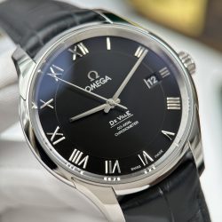 Đồng Hồ Omega Replica 11 De Ville Co-Axial Chronometer 8500 Mặt Đen Dây Da 41mm (2)