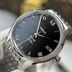 Đồng Hồ Omega Replica 11 De Ville Co-Axial Chronometer 8500 Mặt Đen Dây Kim Loại 41mm (2)
