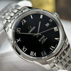 Đồng Hồ Omega Replica 11 De Ville Co-Axial Chronometer 8500 Mặt Đen Dây Kim Loại 41mm (2)