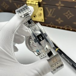 Đồng Hồ Omega Replica 11 De Ville Co-Axial Chronometer 8500 Mặt Đen Dây Kim Loại 41mm (2)