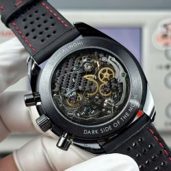 Đồng Hồ Omega Replica 11 Speedmaster Dark Side of the Moon Vỏ Gốm Đen Dây Da 44mm (1)