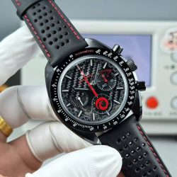 Đồng Hồ Omega Replica 11 Speedmaster Dark Side of the Moon Vỏ Gốm Đen Dây Da 44mm (1)