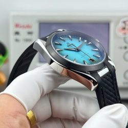 Đồng Hồ Omega Seamaster Co-Axial Replica 11 Mặt Xanh Lục Lam Dây Cao Su Xưởng VS 41mm (2)