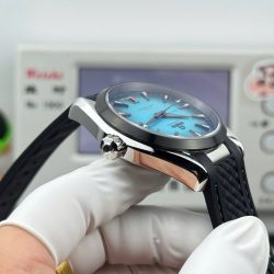 Đồng Hồ Omega Seamaster Co-Axial Replica 11 Mặt Xanh Lục Lam Dây Cao Su Xưởng VS 41mm (2)