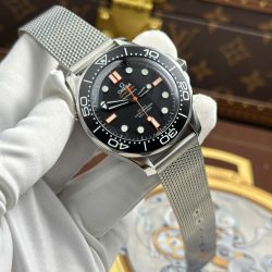 Đồng Hồ Omega Seamaster Diver 300M Replica 11 Mặt Đen Máy Calibre 8806 Super Clone VSF 42mm (2)