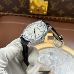 Đồng Hồ Patek Philippe Calatrava 6119 Rep 11 Mặt Trắng Dây Da Màu Đen 39mm (2)