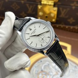 Đồng Hồ Patek Philippe Calatrava 6119 Rep 11 Mặt Trắng Dây Da Màu Đen 39mm (2)
