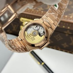 Đồng Hồ Patek Philippe Nautilus 5980 Replica 11 Mặt Đen Vỏ Mạ Vàng Hồng 40mm (2)