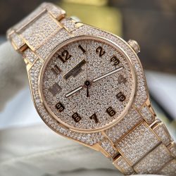 Đồng Hồ Patek Philippe Twenty 4 7300 Chế Tác Vỏ Mạ Vàng Hồng Đính Full Đá 36mm (2)